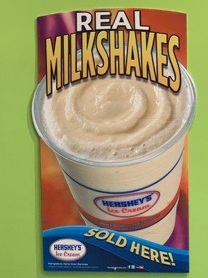 Delicious Hershey's thick milk shakes