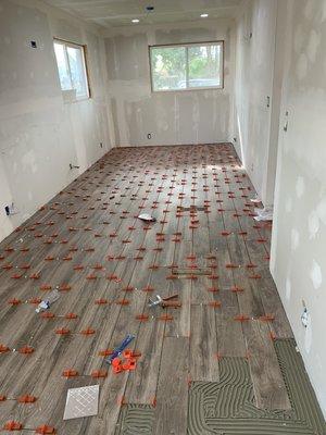 Tile installation