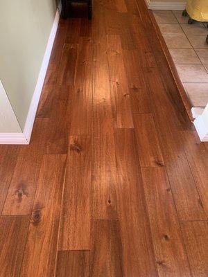 Hardwood floor repair finish