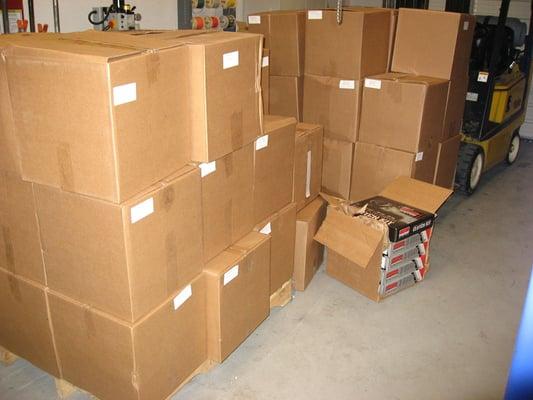 Pallets of Inventory for quick shipment of your order.