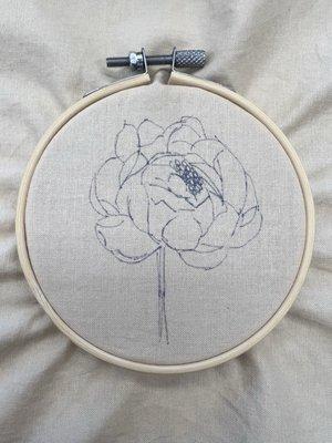 Hand drawn template for embroidery