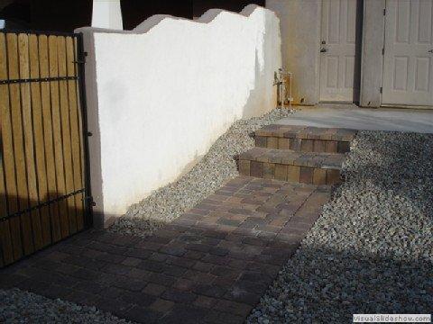 paver walkway and steps