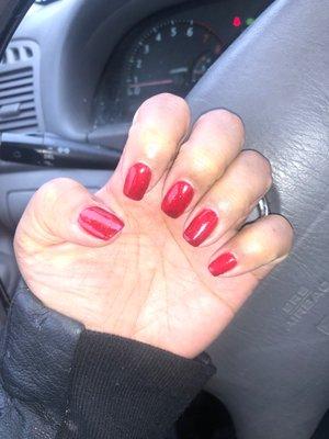 Gel manicure for Christmas weekend