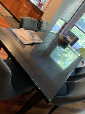 66x40 glass table top