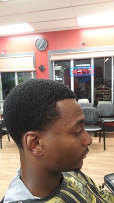 He wanted a philly fro shaped up with a taper fade!!