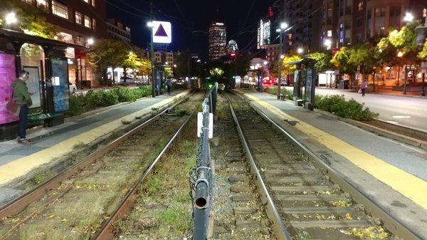 Looking inbound from Blandford Street station