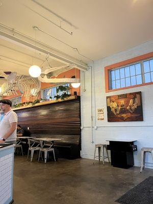 Whale bones and other decor