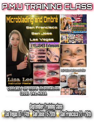 Training class microblading and eyelash extensions