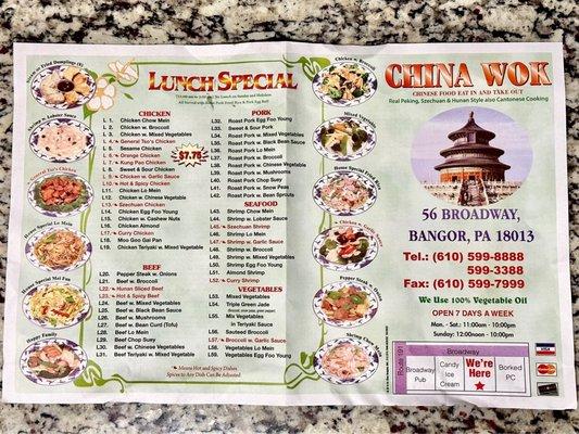 China Wok Menu & Contact Info