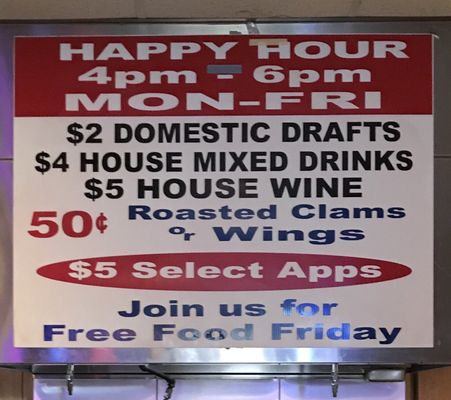 Happy hour deals