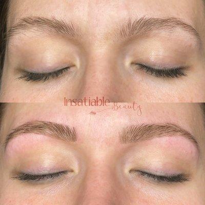 Brow wax and tint