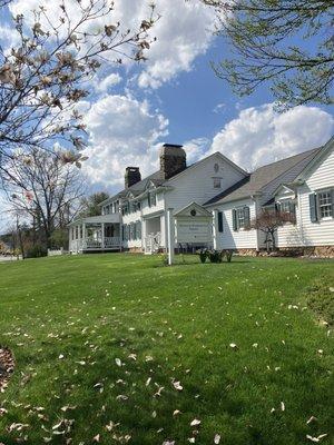 The office is in a sprawling residential building right next to the post office.