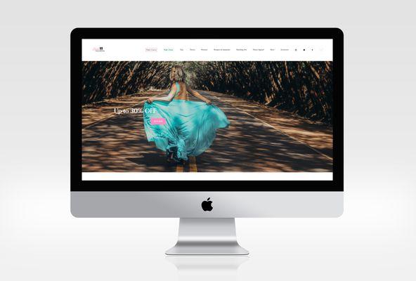 E-Commerce web design project completed for Pink's Fashion.