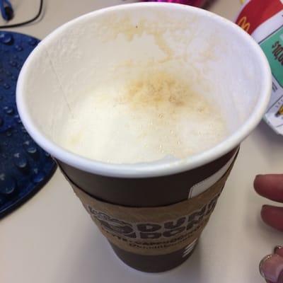 This was supposed to be my medium cappuccino that was little over half filled.