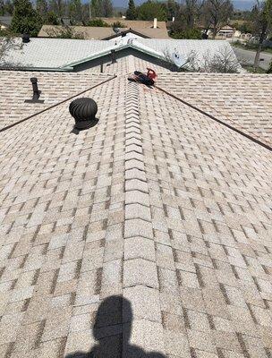 Here is a picture of a roof we did