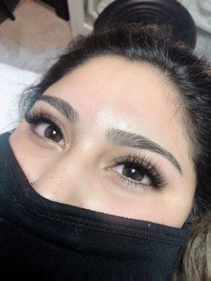 Volume eyelashes extension