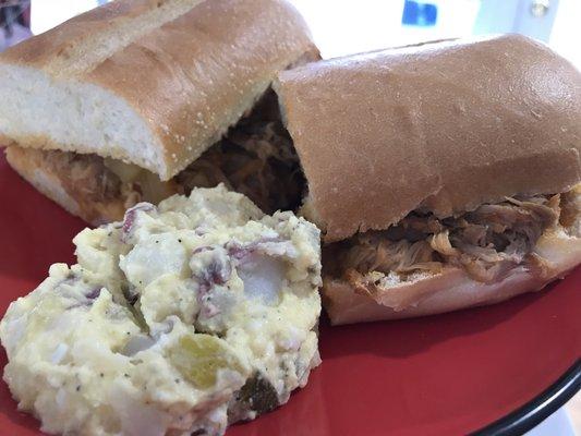 The island pork hot Sammie