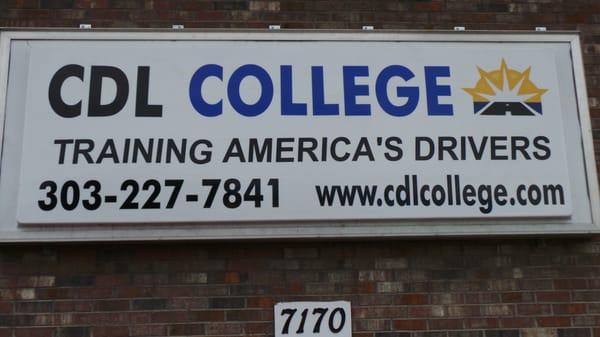 CDL College's new sign www.cdlcollege.com