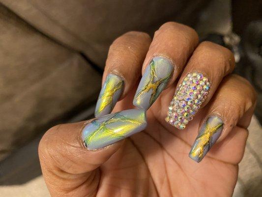 Beautiful original hand painted nail designs