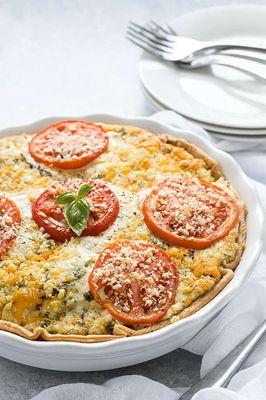 Chef McComas' famous Tomato Pie available during our Sunday Brunch Buffet