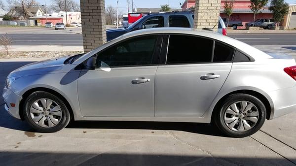 Freshly Tinted vehicle.