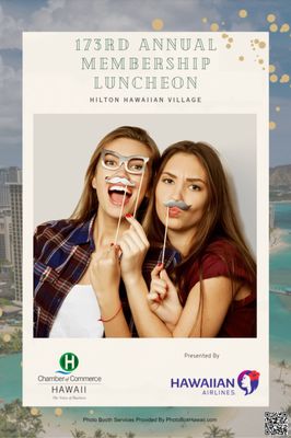 Digital Photo Booth at the Chamber of Commerce Hawaii Luncheon