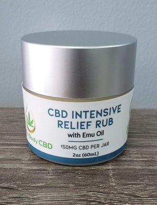 CBD relief rub to help ease aches and pain.