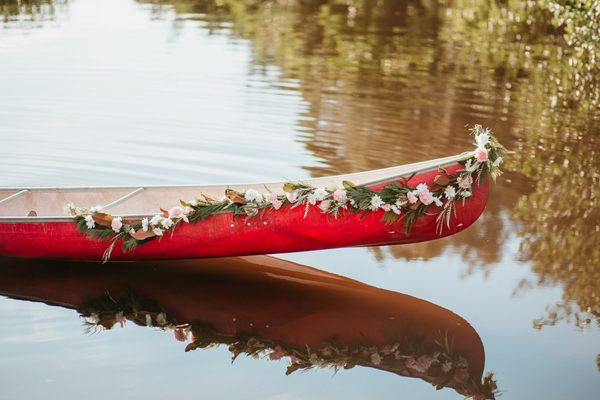 Our summery garland in the peak of Christmas season. Perfect for our save the dates for our summer wedding!