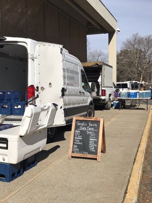 Outside at the winter market