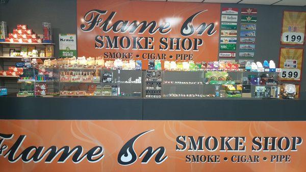 Flame On Smoke Shop has a large selection of vapes, pipes, cigars, and smokes at wholesale prices.