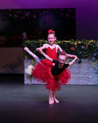 Lady bug and Rose in our spring show