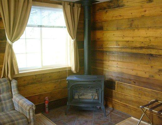 Talkeetna River Cabin, fireplace