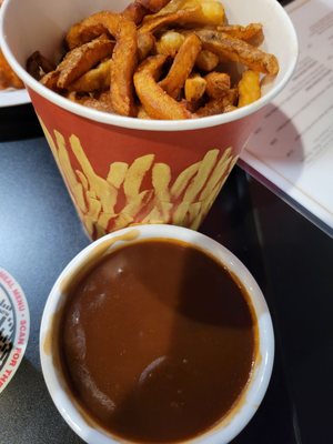 Fresh cut fries. Side of gravy