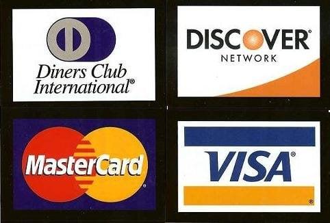 We now accept Credit & Debit cards