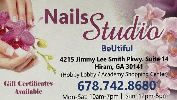 Nails Studio In Hiram