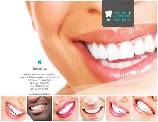 Design and Printing of Brochures for Dental Office.