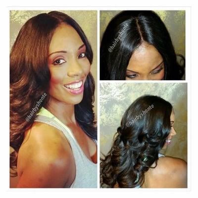 Full head extensions (weave) with lace closure