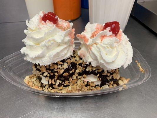 Fudge Brownie Boat!