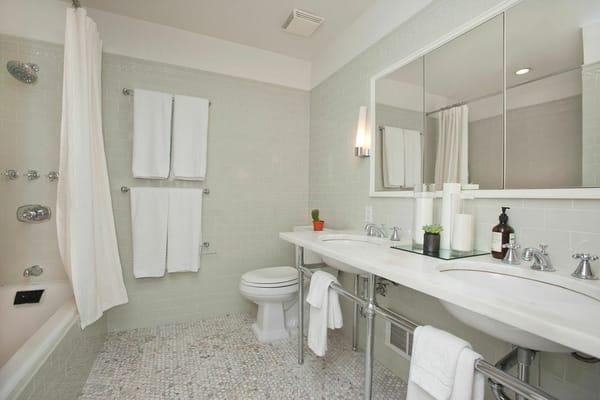 Modern and clean bathrooms in all our Greenwich Village rentals