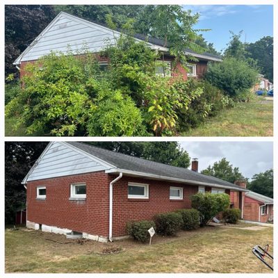 Before and after of a recent property