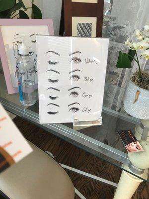 Eyelash options