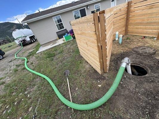 Pumping Septic tank