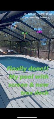 My new pool with screen enclosure