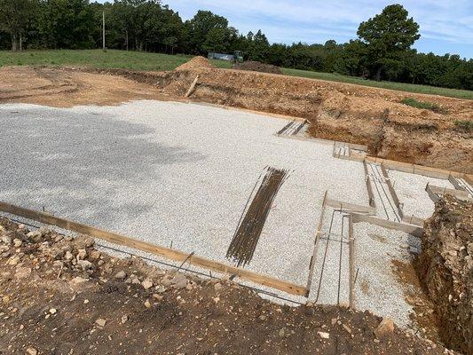 Excavation and footings on new custom home