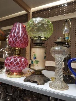 Fenton , Victorian lamps