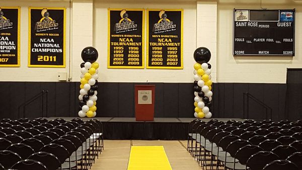 Balloon Columns for Awards Banquet