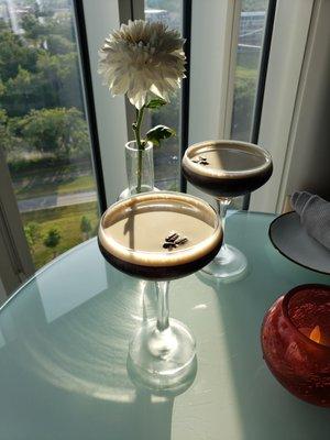 Backroom Espresso martinis, courtesy of Vaso Rooftop Lounge.