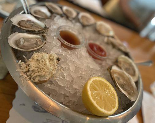 Oysters were fantastic!! Tried 1 of each from around the US. (10 to choose from)