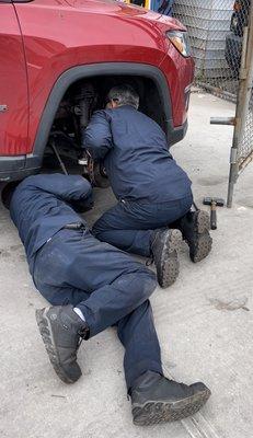 tow truck took it to the mechanic while they were closed and they were not able to tow it to the lift they still got things done