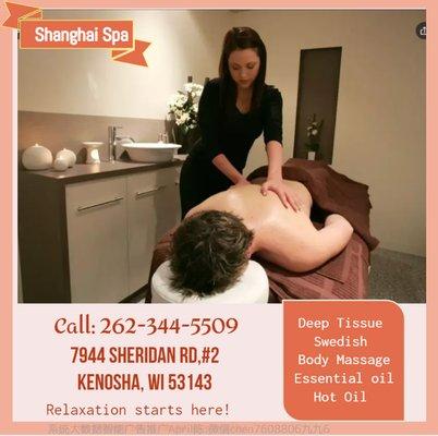 Massage techniques are commonly applied with hands, fingers, 
elbows, knees, forearms, feet, or a device...